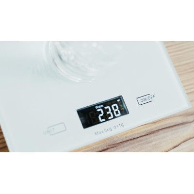 Весы Ardesto кухонные, 5кг, AAAx2 в компл, стекло, белый (SCK-893W)