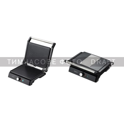Гриль Ardesto прижимной 1800Вт, раскрытие на 180°, металл, черно-серебристый (GH-1800MB)