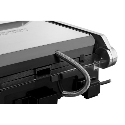 Гриль Ardesto прижимной 2000Вт, темп. режимов-6, съёмные пластины, раскрытие на 180°, металл, серебристый (GK-2000M)