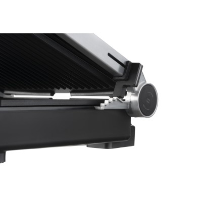 Гриль Ardesto прижимной 2000Вт, темп. режимов-6, съёмные пластины, раскрытие на 180°, металл, серебристый (GK-STC20)