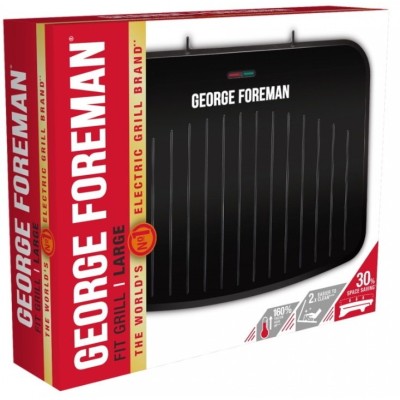 Гриль George Foreman прижимной Fit Grill Large 2400Вт, темп. режимов-1, пластик, черный (25820-56)