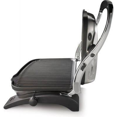 Гриль Gorenje прижимной, 1800Вт, темп. режимов-4, съёмные пластины, металл, серый (KR1800EPRO)