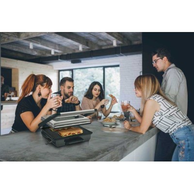 Гриль Tefal прижимной Inicio 2000Вт, темп. режимов-3, металл (GC242D38)