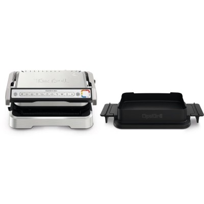 Гриль Tefal прижимной OptiGrill 2100Вт, темп. режимов-4, съёмные пластины, металл (GC774D30)