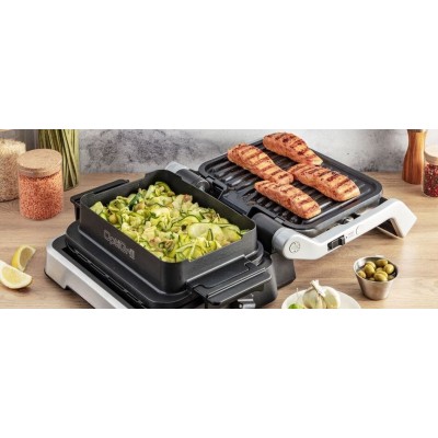 Гриль Tefal прижимной OptiGrill 2100Вт, темп. режимов-4, съёмные пластины, металл (GC774D30)