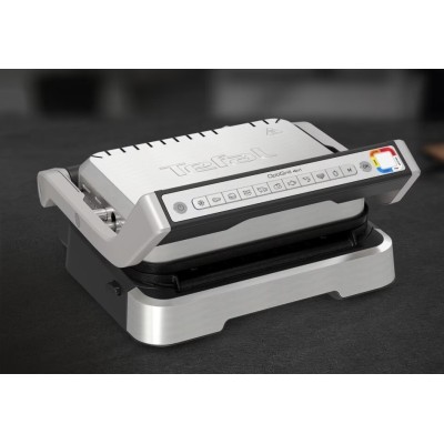 Гриль Tefal прижимной OptiGrill 2100Вт, темп. режимов-4, съёмные пластины, металл (GC774D30)