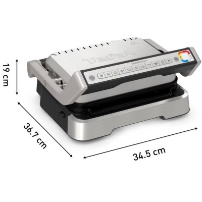 Гриль Tefal прижимной OptiGrill 2100Вт, темп. режимов-4, съёмные пластины, металл (GC774D30)