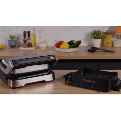 Гриль Tefal прижимной OptiGrill 2100Вт, темп. режимов-4, съёмные пластины, металл (GC774D30)
