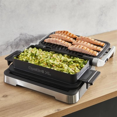 Гриль Tefal прижимной OptiGrill 4in1 XL 2200Вт, темп. режимов-4 съёмные пластины, металл (GC784D30)