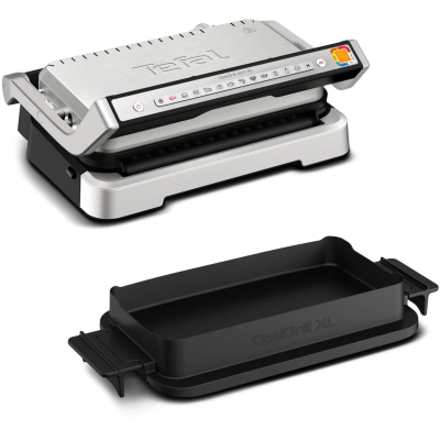 Гриль Tefal прижимной OptiGrill 4in1 XL 2200Вт, темп. режимов-4 съёмные пластины, металл (GC784D30)