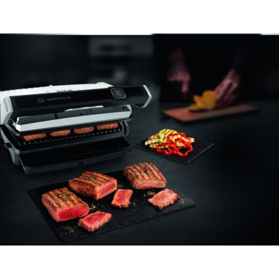 Гриль Tefal прижимной OptiGrill Elite XL 2200Вт, темп. режимов-16, съёмные пластины, металл (GC760D30)
