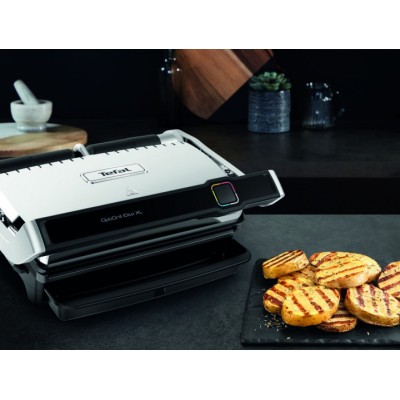 Гриль Tefal прижимной OptiGrill Elite XL 2200Вт, темп. режимов-16, съёмные пластины, металл (GC760D30)