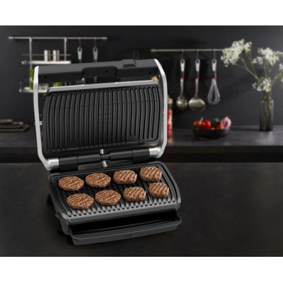Гриль Tefal прижимной OptiGrill Elite XL 2200Вт, темп. режимов-16, съёмные пластины, металл (GC760D30)