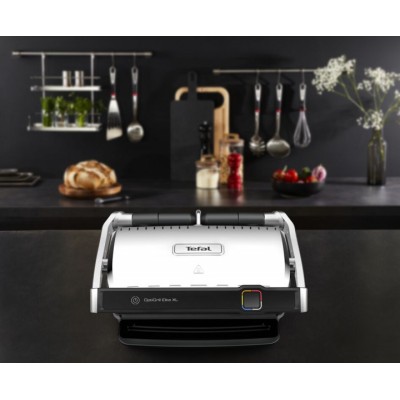 Гриль Tefal прижимной OptiGrill Elite XL 2200Вт, темп. режимов-16, съёмные пластины, металл (GC760D30)