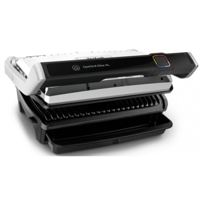 Гриль Tefal прижимной OptiGrill Elite XL 2200Вт, темп. режимов-16, съёмные пластины, металл (GC760D30)