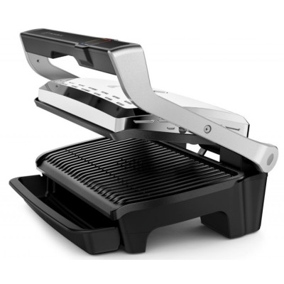 Гриль Tefal прижимной OptiGrill Elite XL 2200Вт, темп. режимов-16, съёмные пластины, металл (GC760D30)