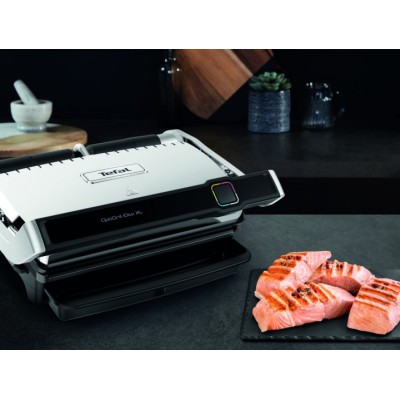 Гриль Tefal прижимной OptiGrill Elite XL 2200Вт, темп. режимов-16, съёмные пластины, металл (GC760D30)