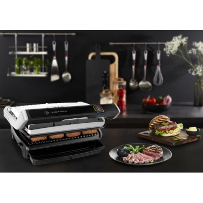 Гриль Tefal прижимной OptiGrill Elite XL 2200Вт, темп. режимов-16, съёмные пластины, металл (GC760D30)