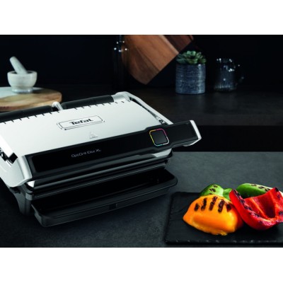 Гриль Tefal прижимной OptiGrill Elite XL 2200Вт, темп. режимов-16, съёмные пластины, металл (GC760D30)
