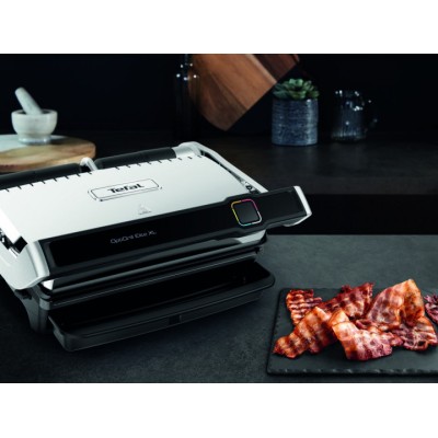 Гриль Tefal прижимной OptiGrill Elite XL 2200Вт, темп. режимов-16, съёмные пластины, металл (GC760D30)