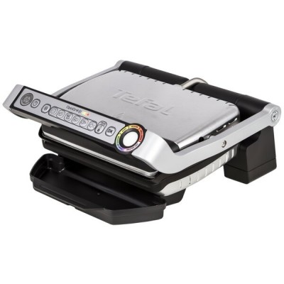 Гриль Tefal прижимной OptiGrill+ 2000Вт, темп. режимов-4, съёмные пластины, металл (GC712D34)