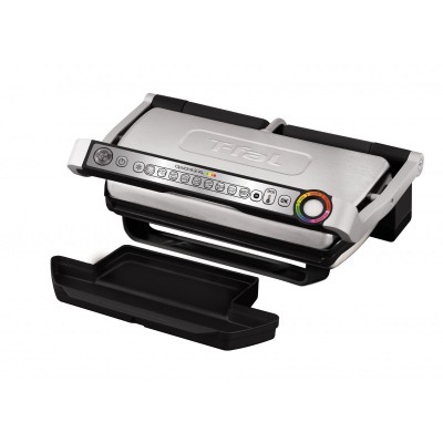 Гриль Tefal прижимной OptiGrill+ XL 2000Вт, темп. режимов-4, съёмные пластины, металл (GC722D34)