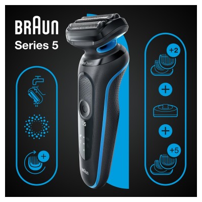 Електрична бритва BRAUN Series 5 51-B4650cs Чорний / Синій