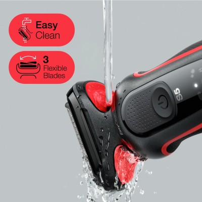 Електрична бритва BRAUN Series 5 51-R1000s чорна/червона