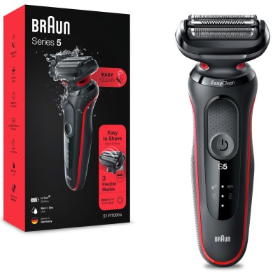 Електрична бритва BRAUN Series 5 51-R1000s чорна/червона