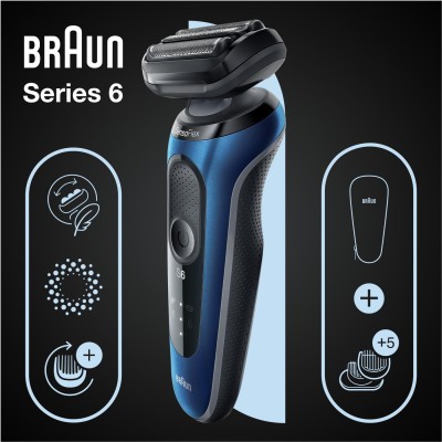Електрична бритва BRAUN Series 6 61-B1500s синя/чорна