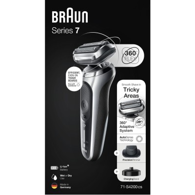 Електрична бритва BRAUN Series 7 71-S4200cs Сріблястий / Чорний