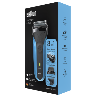 Електрична бритва BRAUN Електрична бритва Series 3 310BT black/blue