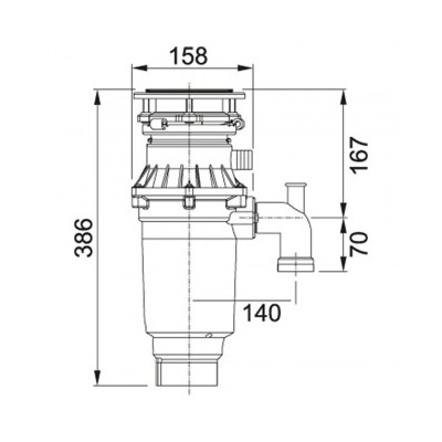 Измельчитель пищевых отходов Franke Turbo Elite Slimline TE-75S, 2700об/мин, 0.75л.с. (134.0607.344)