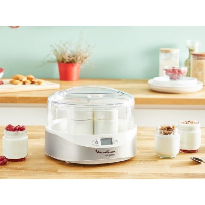 Йогуртница Moulinex Yogurteo 15Вт, стаканов-7х0.16л (стекло), пластик, белый (YG231E32)