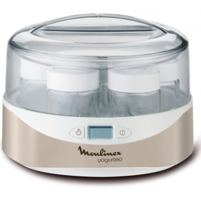 Йогуртница Moulinex Yogurteo 15Вт, стаканов-7х0.16л (стекло), пластик, белый (YG231E32)