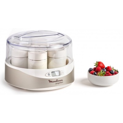 Йогуртница Moulinex Yogurteo 15Вт, стаканов-7х0.16л (стекло), пластик, белый (YG231E32)