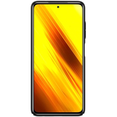 Карбоновая накладка Nillkin Camshield (шторка на камеру) для Xiaomi Poco X3 NFC / Poco X3 Pro Черный / Black