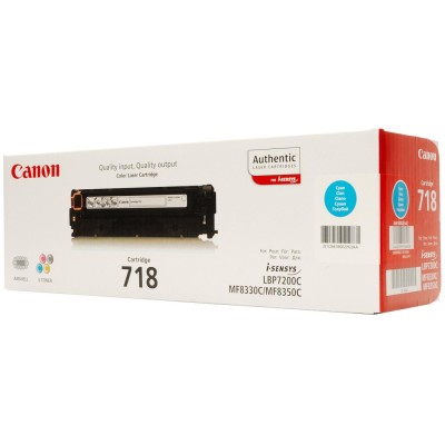Картридж Canon 718 LBP7200/7210/7660/7680/8330/8340/8350/8360/8380/8540/8550/8580 Cyan (2900 стр) (2661B002)