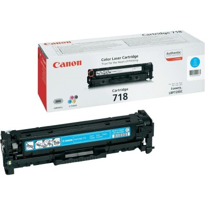 Картридж Canon 718 LBP7200/7210/7660/7680/8330/8340/8350/8360/8380/8540/8550/8580 Cyan (2900 стр) (2661B002)