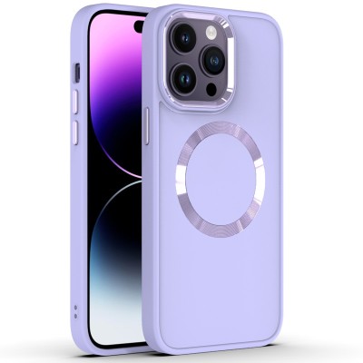 Купити TPU чехол Bonbon Metal Style with MagSafe для Apple iPhone 12 Pro Max (6.7") Сиреневый / Dasheen
