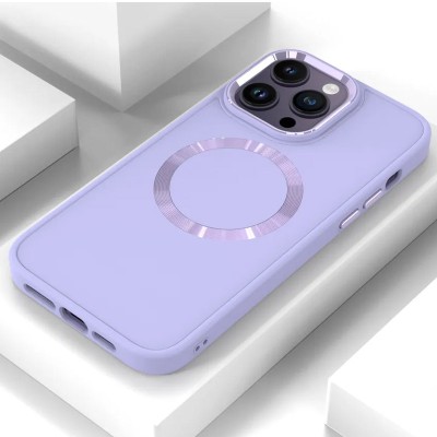 Купити TPU чехол Bonbon Metal Style with MagSafe для Apple iPhone 12 Pro Max (6.7") Сиреневый / Dasheen
