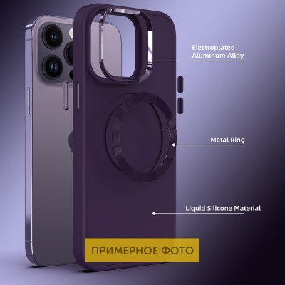 Купити TPU чехол Bonbon Metal Style with MagSafe для Apple iPhone 13 (6.1") Фиолетовый / Dark Purple