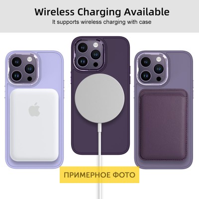 Купити TPU чехол Bonbon Metal Style with MagSafe для Apple iPhone 13 (6.1") Фиолетовый / Dark Purple
