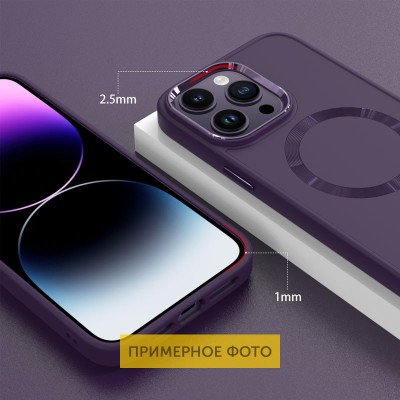 Купити TPU чехол Bonbon Metal Style with MagSafe для Apple iPhone 13 (6.1") Фиолетовый / Dark Purple