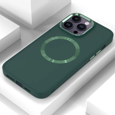Купити TPU чехол Bonbon Metal Style with MagSafe для Apple iPhone 13 Pro Max (6.7") Зеленый / Army Green