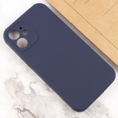 Купити Чехол Silicone Case Full Camera Protective (AA) NO LOGO для Apple iPhone 12 (6.1") Темно-синий / Midnight blue