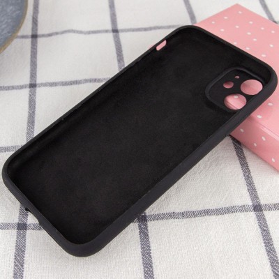 Купити Чехол Silicone Case Full Camera Protective (AA) NO LOGO для Apple iPhone 12 (6.1") Черный / Black