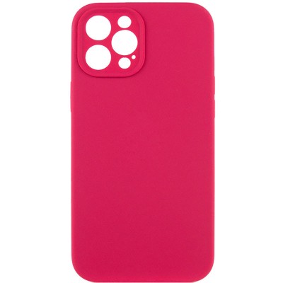Купити Чехол Silicone Case Full Camera Protective (AA) NO LOGO для Apple iPhone 12 Pro (6.1") Красный / Rose Red