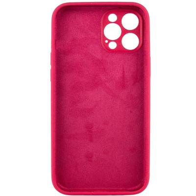 Купити Чехол Silicone Case Full Camera Protective (AA) NO LOGO для Apple iPhone 12 Pro (6.1") Красный / Rose Red