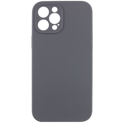 Купити Чехол Silicone Case Full Camera Protective (AA) NO LOGO для Apple iPhone 12 Pro (6.1") Серый / Dark Gray